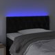 vidaXL Κεφαλάρι κρεβατιού με LED, μαύρο, 100x7x78/88 cm, βελούδο