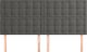 vidaXL Set 4 Τεμαχίων Zaglowki για Κρεβάτι, Σκούρο Γκρι, 100x5x78/88 cm, Βελούδο
