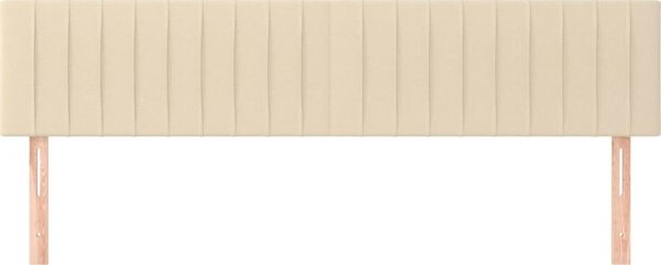 vidaXL Ζαγλώβκια για κρεβάτι, 2 τεμ., κρεμ, 80x5x78/88 εκ, ύφασμα