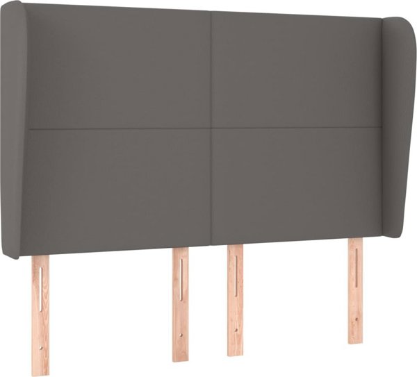 Προσκέφαλο ουσάκ vidaXL, γκρι, 147x23x118/128 cm, τεχνητό δέρμα