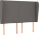 Προσκέφαλο ουσάκ vidaXL, γκρι, 147x23x118/128 cm, τεχνητό δέρμα
