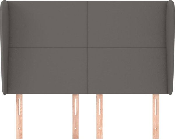Προσκέφαλο ουσάκ vidaXL, γκρι, 147x23x118/128 cm, τεχνητό δέρμα