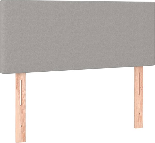 vidaXL Κεφαλάρι κρεβατιού γκρι 90x5x78/88 cm ύφασμα