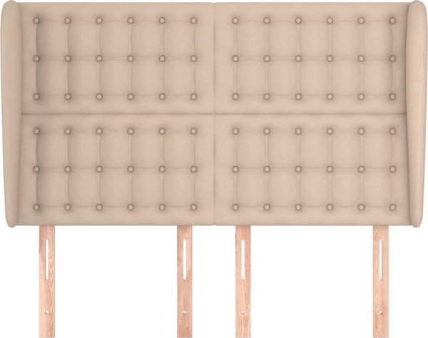 vidaXL Zaglowek uszak, cappuccino, 147x23x118/128 cm, sztuczna skora