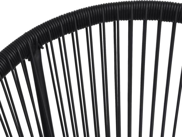 vidaXL σετ κήπου 5 τεμαχίων από PVC ρατάν, μαύρο