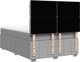 vidaXL Κρεβάτι Continental με στρώμα, ανοιχτό γκρι, ύφασμα 160x200 εκ