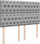 vidaXL Κρεβάτι Continental με στρώμα, ανοιχτό γκρι, ύφασμα 160x200 εκ