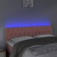 vidaXL Zaglowek do lozka z LED, roz, 144x7x78/88 cm, aksamit