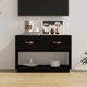vidaXL vidaXL Szafka pod TV, czarna, 90x40x60 cm, lite drewno sosnowe