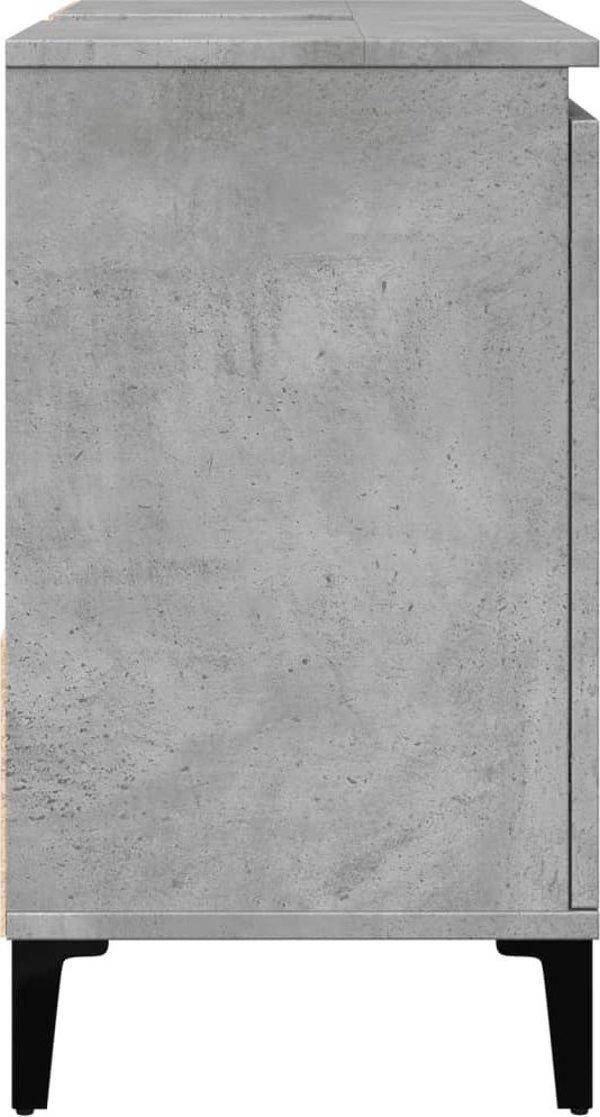 vidaXL Ντουλάπι Μπάνιου, Γκρι Τσιμέντο, 65x33x60 cm