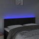 vidaXL Κεφαλάρι για κρεβάτι με LED, μαύρο, 144x5x78/88 cm, βελούδο