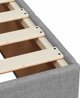 vidaXL Κρεβάτι Kontynentalne με Στρώμα 80x200 cm σε Ανοιχτό Γκρι Ύφασμα