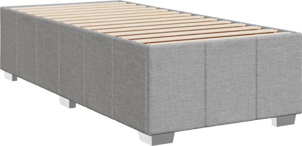 vidaXL Κρεβάτι Kontynentalne με Στρώμα 80x200 cm σε Ανοιχτό Γκρι Ύφασμα