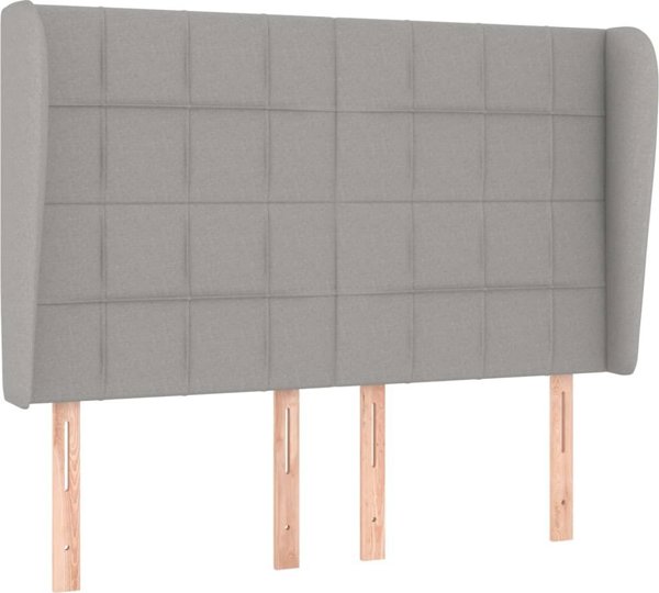 vidaXL Κεφαλάρι Uszak, ανοιχτόγκρι, 147x23x118/128 εκ., ύφασμα