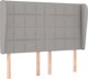 vidaXL Κεφαλάρι Uszak, ανοιχτόγκρι, 147x23x118/128 εκ., ύφασμα