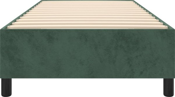 vidaXL Σκούρο Πράσινο Κρεβάτι Continental 90x190 εκ με Βελούδινη Επένδυση