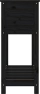 vidaXL Γλάστρα με ράφι, μαύρη, 82,5x34,5x81 εκ, μασίφ ξύλο πεύκου