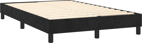 vidaXL Κρεβάτι continental με στρώμα, μαύρο βελούδο, 120x200 cm