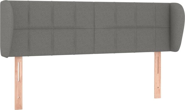vidaXL Κεφαλάρι uszak, σκούρο γκρι, 147x23x78/88 εκ., ύφασμα