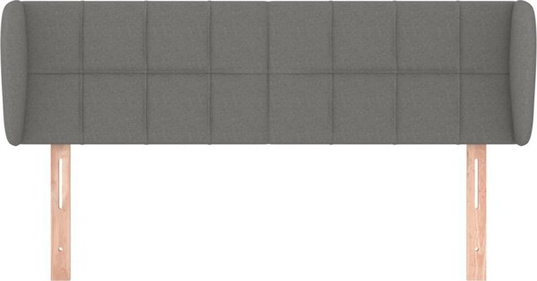 vidaXL Κεφαλάρι uszak, σκούρο γκρι, 147x23x78/88 εκ., ύφασμα