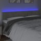 vidaXL Κεφαλάρι κρεβατιού με LED ανοιχτό γκρι βελούδο 200x5x78/88 cm