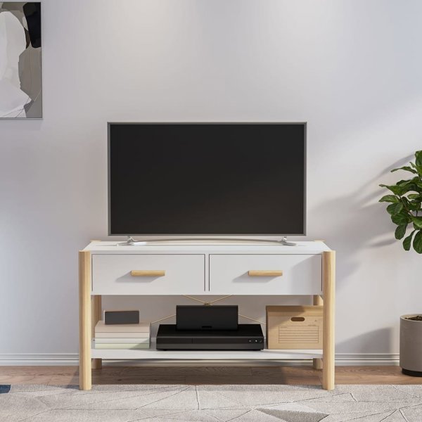 vidaXL Szafka pod TV, biala, 82x38x45 cm