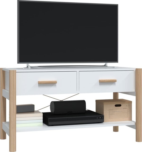vidaXL Szafka pod TV, biala, 82x38x45 cm
