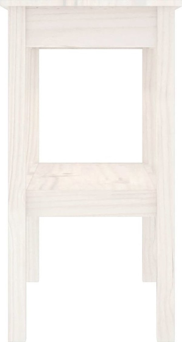 Κονσόλα τραπεζιου vidaXL, λευκη, 80x40x75 cm, μασιφ ξυλο πευκου