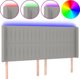 vidaXL Ζαγκλώφκι κρεβατιού με LED, ανοιχτό γκρι, 163x16x118/128 εκ, ύφασμα