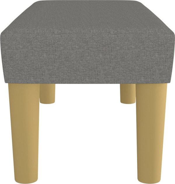 vidaXL Πάγκος σκούρο γκρι 70x30x30 εκ., επενδεδυμένος με ύφασμα