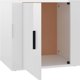 vidaXL Κομοδίνο λευκό γυαλιστερό 50x39x47 cm