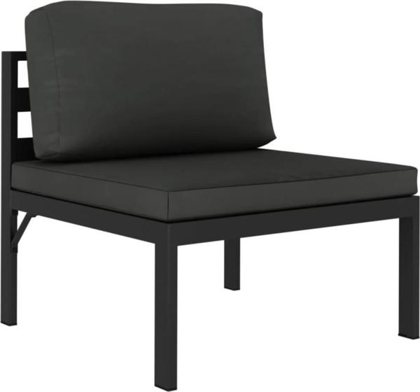 vidaXL 6-cz. zestaw mebli ogrodowych, poduszki, aluminium, antracyt