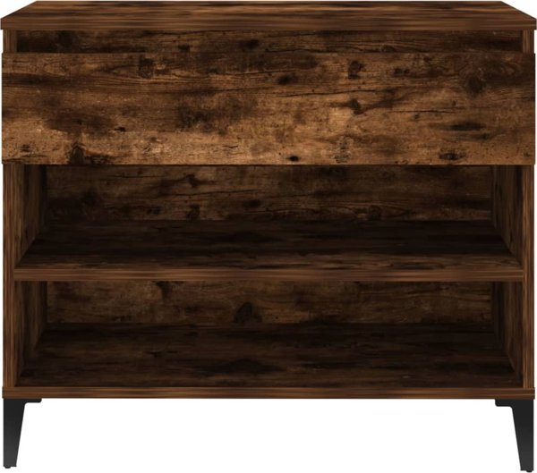 vidaXL Polka na buty, przydymiony dab, 70x36x60 cm