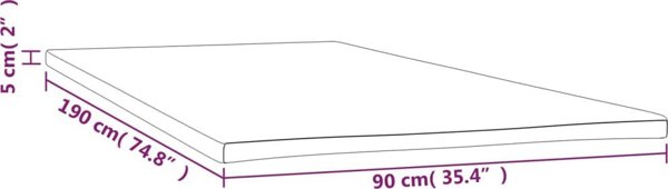 vidaXL Nakladka na materac 90x190x5 cm