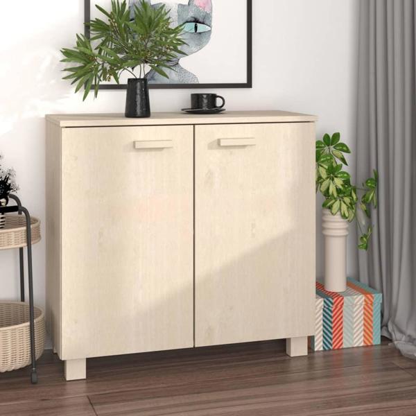 vidaXL Regal, miodowy braz, 85x35x80 cm, lite drewno sosnowe