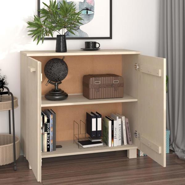 vidaXL Regal, miodowy braz, 85x35x80 cm, lite drewno sosnowe