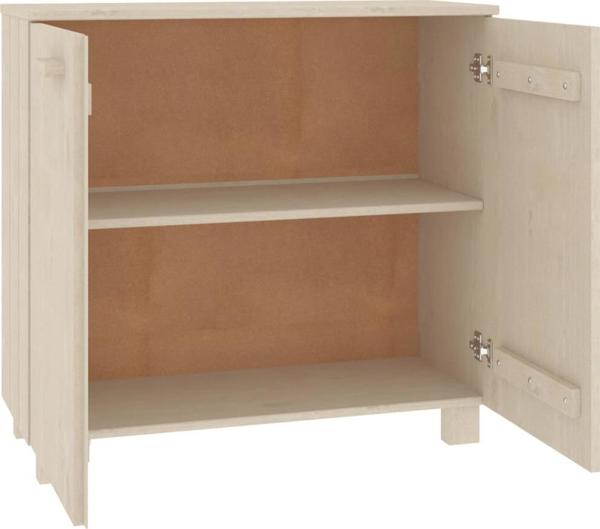 vidaXL Regal, miodowy braz, 85x35x80 cm, lite drewno sosnowe