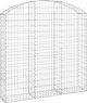 vidaXL Καμπύλος κάδος γκαμπιόν 150x30x140/160 εκ., Γαλβανισμένο Σίδερο