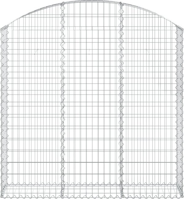 vidaXL Καμπύλος κάδος γκαμπιόν 150x30x140/160 εκ., Γαλβανισμένο Σίδερο