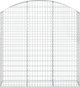 vidaXL Καμπύλος κάδος γκαμπιόν 150x30x140/160 εκ., Γαλβανισμένο Σίδερο