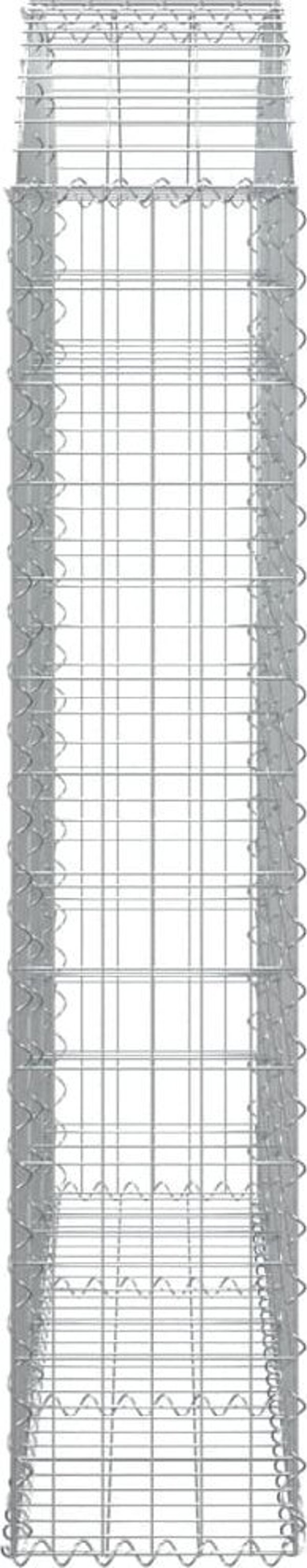 vidaXL Καμπύλος κάδος γκαμπιόν 150x30x140/160 εκ., Γαλβανισμένο Σίδερο