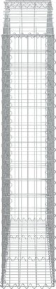 vidaXL Καμπύλος κάδος γκαμπιόν 150x30x140/160 εκ., Γαλβανισμένο Σίδερο