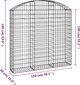 vidaXL Καμπύλος κάδος γκαμπιόν 150x30x140/160 εκ., Γαλβανισμένο Σίδερο