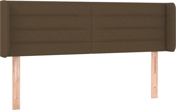 vidaXL Μαξιλαροκεφαλή uszak σκούρο καφέ 147x16x78/88 εκ ύφασμα