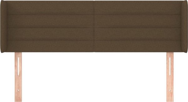 vidaXL Μαξιλαροκεφαλή uszak σκούρο καφέ 147x16x78/88 εκ ύφασμα