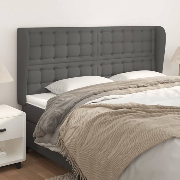 vidaXL Κεφαλάρι uszak σε γκρι απόχρωση 183x23x118/128 cm από τεχνητό δέρμα
