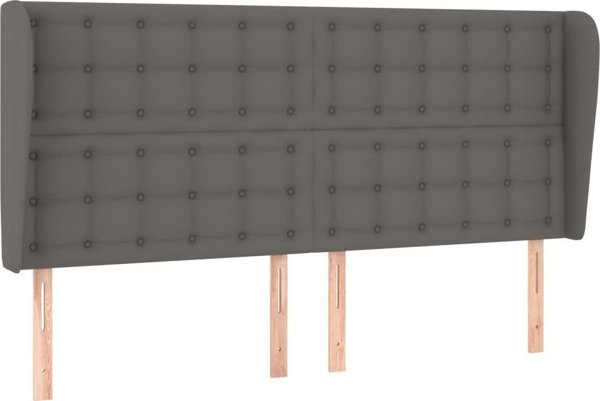 vidaXL Κεφαλάρι uszak σε γκρι απόχρωση 183x23x118/128 cm από τεχνητό δέρμα