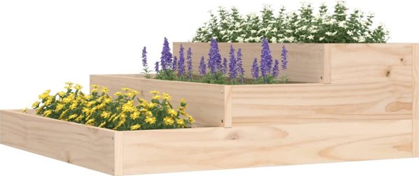 vidaXL Donica, 78x78x27 cm, lite drewno sosnowe