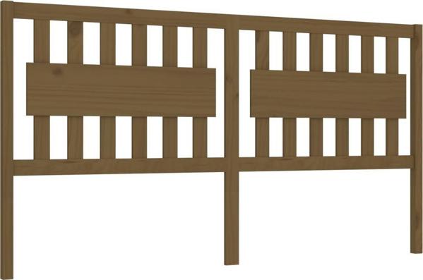 vidaXL Κεφαλάρι κρεβατιού, μέλι καφέ, 185,5x4x100 cm, πεύκο