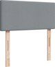 vidaXL Κρεβάτι Continental με Στρώμα, Ανοιχτό Γκρι, Ύφασμα, 90x200 cm